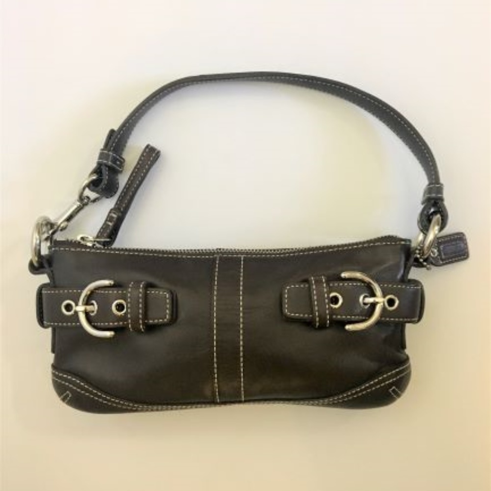 Coach  Leather Baguette Shoulder Bag